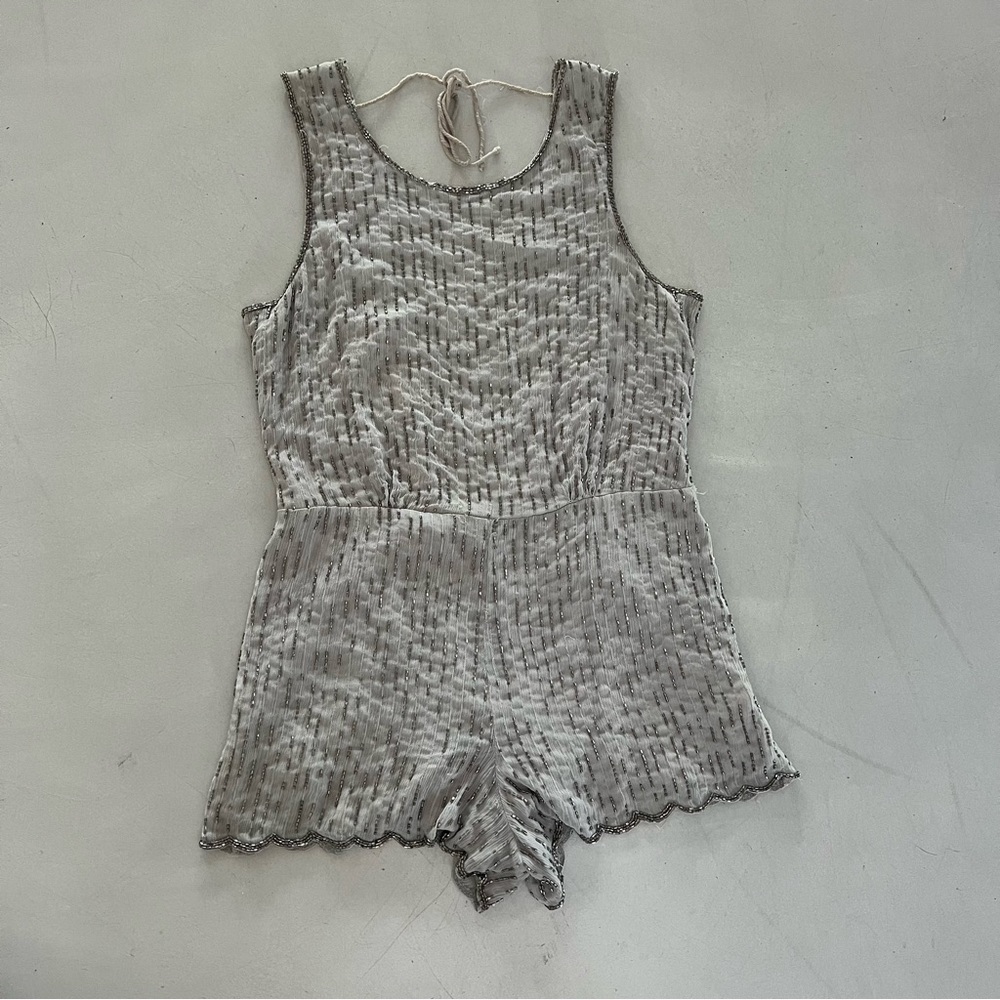Free People grey beaded romper